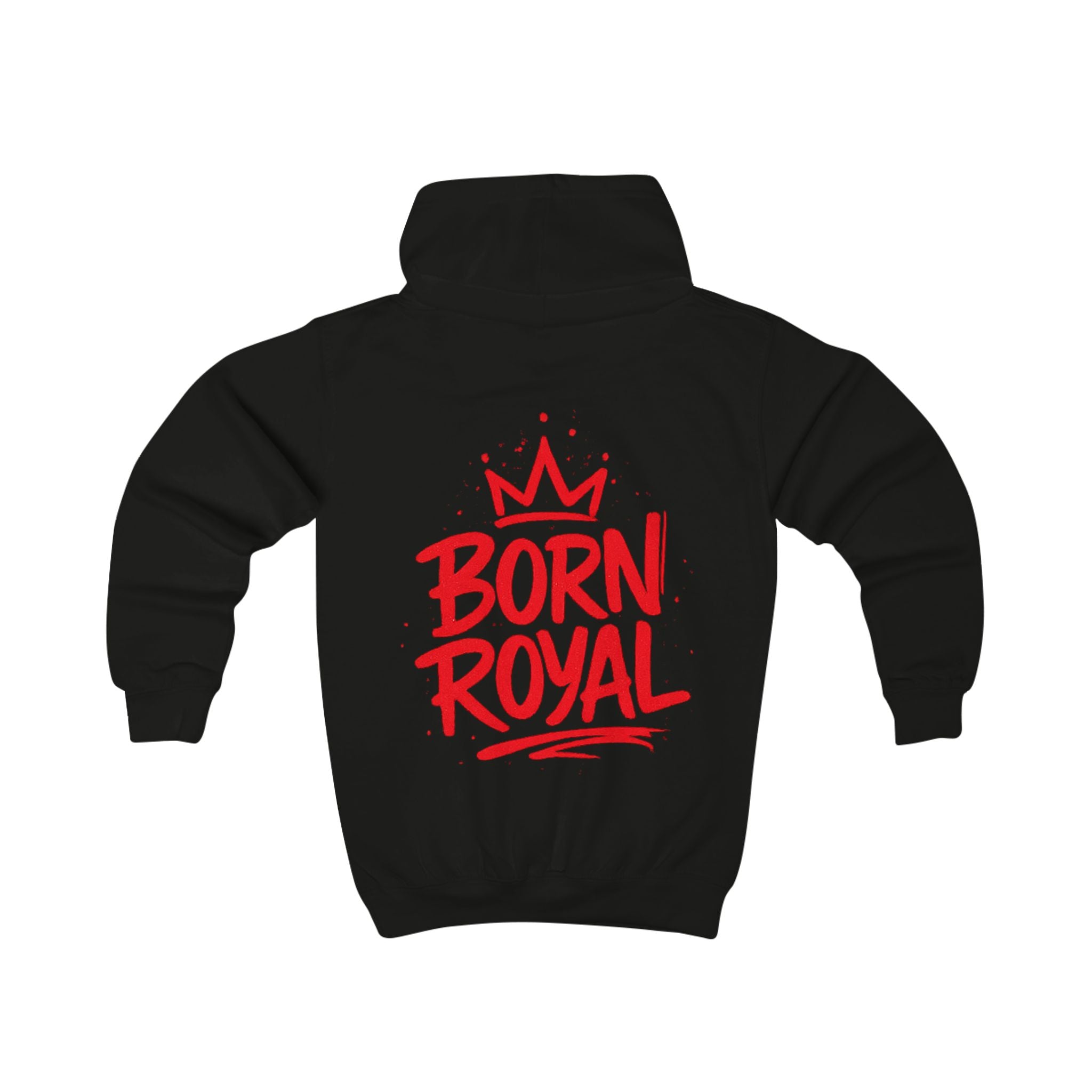KingZcloset Born Royal Crown Kids Hoodie Red